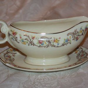 Vintage Taylor Smith Taylor Gravy Boat & Dish